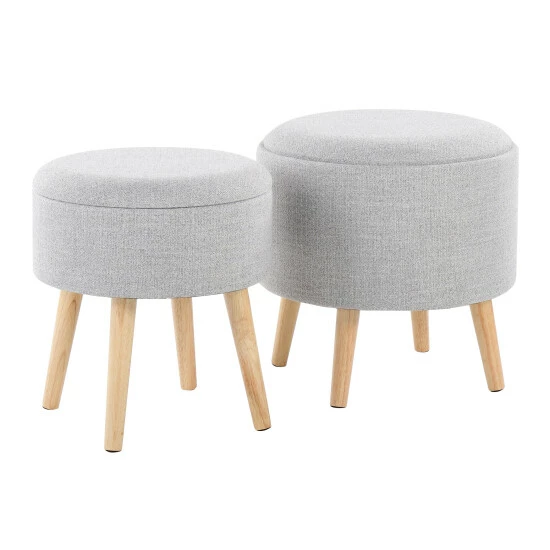 Discount ๐ฅฐ Carson Carrington Astrid Storage Ottoman With Matching Stool Cream ๐ 5 Discount ๐ฅฐ Carson Carrington Astrid Storage Ottoman With Matching Stool Cream ๐ - Image 3