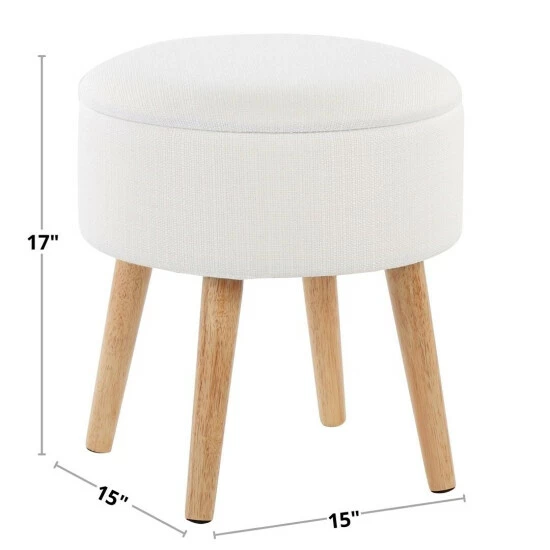 Discount ๐ฅฐ Carson Carrington Astrid Storage Ottoman With Matching Stool Cream ๐ 10 Discount ๐ฅฐ Carson Carrington Astrid Storage Ottoman With Matching Stool Cream ๐ - Image 8
