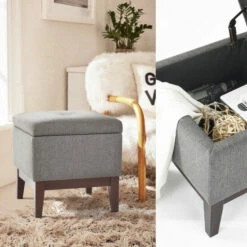 Best deal ⌛ Carson Carrington Ickornetorp Tufted Fabric Grey Storage Ottoman Beige 😍 -Carson Carrington Sales unnamed file 1103