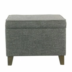 Promo ❤️ Carson Carrington Anjala Slate Grey Medium Storage Ottoman 🛒