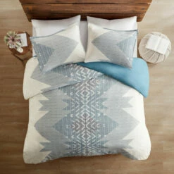 Best deal 🧨 Carson Carrington Blue Cotton Printed Duvet Cover Mini Set 😍