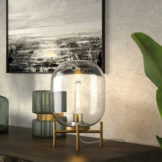 Buy 🥰 Carson Carrington Sagen Glass And Brass Table Lamp 🤩 9 Buy 🥰 Carson Carrington Sagen Glass And Brass Table Lamp 🤩 - Image 7