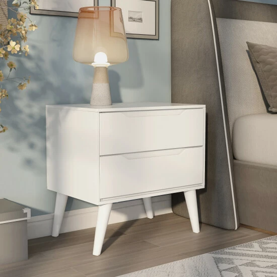 Outlet 🥰 Carson Carrington Bodo Mid-century Modern 2-drawer Nightstand Black 🤩 5 Outlet 🥰 Carson Carrington Bodo Mid-century Modern 2-drawer Nightstand Black 🤩 - Image 3