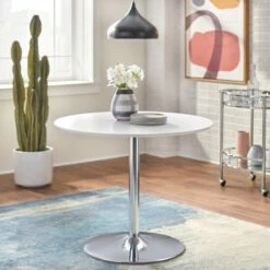 Top 10 👏 Carson Carrington Klemens Round Dining Table White/gold 😍 -Carson Carrington Sales unnamed file 12