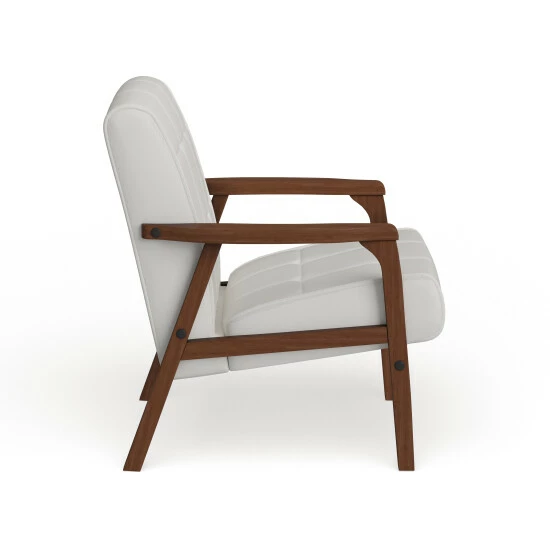 Best Sale ๐คฉ Carson Carrington Karkkila Mid Century White Faux Leather Chair ๐ 7 Best Sale ๐คฉ Carson Carrington Karkkila Mid Century White Faux Leather Chair ๐ - Image 5