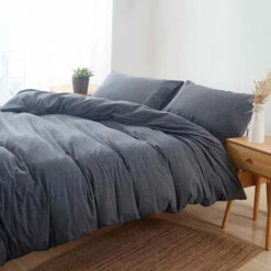 Discount 🥰 Carson Carrington Gradersta 3-piece Cotton Duvet Cover Set Dark Grey 🧨 -Carson Carrington Sales unnamed file 1233