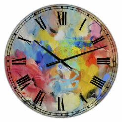 Cheapest ✔️ Carson Carrington Tomming 'Blue And Yellow Color Spatters III' Oversized Modern Wall Clock 🤩 -Carson Carrington Sales unnamed file 1248
