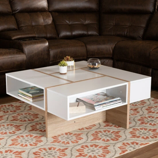 Outlet ❤️ Carson Carrington Uljeshult Modern And Contemporary Wood Coffee Table 🔔 3 Outlet ❤️ Carson Carrington Uljeshult Modern And Contemporary Wood Coffee Table 🔔