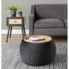 New ✔️ Carson Carrington Astrid Pouf With Tray Top Black ⌛ -Carson Carrington Sales unnamed file 1279