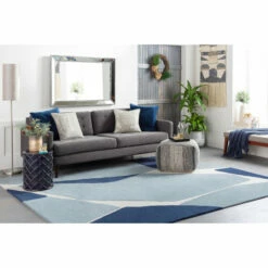 Best deal 🤩 Carson Carrington Odder Hand-tufted Abstract Wool Area Rug Navy 👏