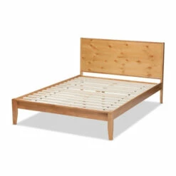 Coupon 🎁 Carson Carrington Vildbjerg Rustic Oak Brown Wood Platform Bed 👏 -Carson Carrington Sales unnamed file 1338