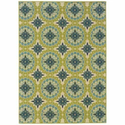 Cheap ⭐ Carson Carrington Mariefred Floral Indoor/Outdoor Area Rug Green/cream 👏