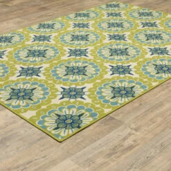 Cheap ⭐ Carson Carrington Mariefred Floral Indoor/Outdoor Area Rug Green/cream 👏 -Carson Carrington Sales unnamed file 1363