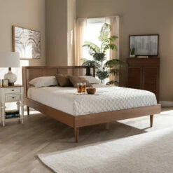 Promo 😀 Carson Carrington Dagas Mid-century Modern Platform Bed 💯 -Carson Carrington Sales unnamed file 137