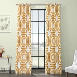 Cheapest 🛒 Carson Carrington Juby Grommet Printed Cotton Curtain (1 Panel) Mecca Blue ⭐ -Carson Carrington Sales unnamed file 1386