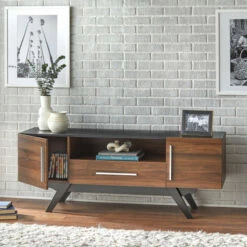 New ✨ Carson Carrington Arendal Mid-century TV Stand Black 🥰 -Carson Carrington Sales unnamed file 141