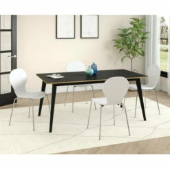 Coupon 🔔 Carson Carrington Dattolo Rectangular Dining Table Black/natural 🛒
