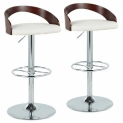 Budget 💯 Carson Carrington Stavanger Adjustable Bar Stool (Set Of 2) White Pu/zebra Wood/black Oval 😀 -Carson Carrington Sales unnamed file 1500