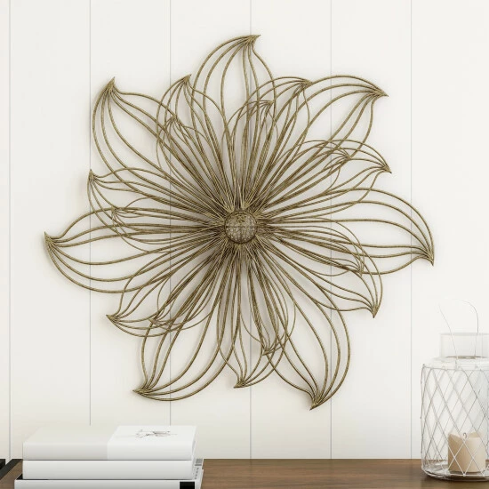 Coupon 🥰 Carson Carrington Metallic LLarge Wire Flower Sculpture Wall Decor ❤️ 3 Coupon 🥰 Carson Carrington Metallic LLarge Wire Flower Sculpture Wall Decor ❤️