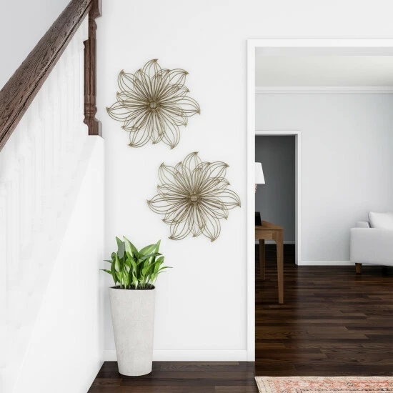 Coupon 🥰 Carson Carrington Metallic LLarge Wire Flower Sculpture Wall Decor ❤️ 8 Coupon 🥰 Carson Carrington Metallic LLarge Wire Flower Sculpture Wall Decor ❤️ - Image 6