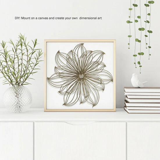 Coupon 🥰 Carson Carrington Metallic LLarge Wire Flower Sculpture Wall Decor ❤️ 9 Coupon 🥰 Carson Carrington Metallic LLarge Wire Flower Sculpture Wall Decor ❤️ - Image 7