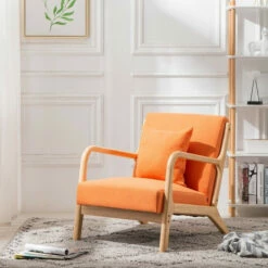 Brand new 🌟 Carson Carrington Kaarnevaara Upholstered Accent Chair Orange 😀 -Carson Carrington Sales unnamed file 1598