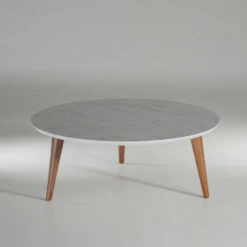 New 😍 Carson Carrington Bata 23.62-inch Round Low Coffee Table White ⭐ -Carson Carrington Sales unnamed file 1609