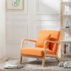 Hot Sale 🥰 Carson Carrington Lunger Upholstered Wood Lounge Chair Orange 👍 -Carson Carrington Sales unnamed file 1680
