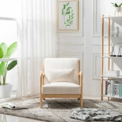 Hot Sale 🥰 Carson Carrington Lunger Upholstered Wood Lounge Chair Orange 👍 -Carson Carrington Sales unnamed file 1682