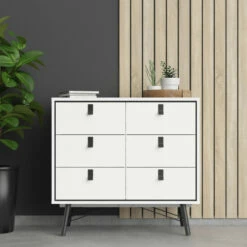 Budget 🤩 Carson Carrington Ry 6-Drawer Chest Black Matte/walnut 🎁