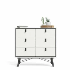 Budget 🤩 Carson Carrington Ry 6-Drawer Chest Black Matte/walnut 🎁 -Carson Carrington Sales unnamed file 1702