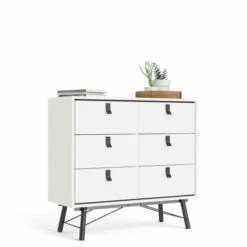 Budget 🤩 Carson Carrington Ry 6-Drawer Chest Black Matte/walnut 🎁 -Carson Carrington Sales unnamed file 1703