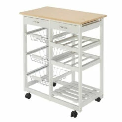 Flash Sale 😀 Carson Carrington Dalur Wood & Steel Rolling Kitchen Cart 🎉 -Carson Carrington Sales unnamed file 1733