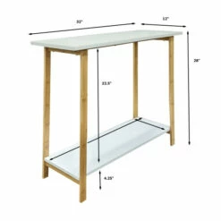 Hot Sale 🔥 Carson Carrington Kakarberg 2-Tier Solid Bamboo Frame Console Table Caramel & Black 👍 -Carson Carrington Sales unnamed file 1770