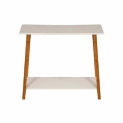 Hot Sale 🔥 Carson Carrington Kakarberg 2-Tier Solid Bamboo Frame Console Table Caramel & Black 👍 -Carson Carrington Sales unnamed file 1771