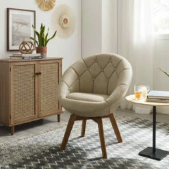 Brand new 👍 Carson Carrington Kallax Swivel Accent Chair Dark Gray Faux Letather 😉 -Carson Carrington Sales unnamed file 1792