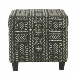 Deals ❤️ Carson Carrington Birkerod Onyx Square Ottoman With Lift Off Top 🔔