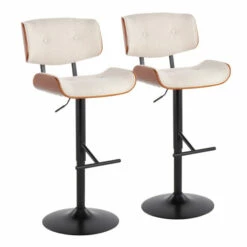 New ✔️ Carson Carrington Leksand Adjustable Bar Stool (Set Of 2) Black Faux Leather 🌟 -Carson Carrington Sales unnamed file 1901