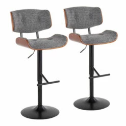 New ✔️ Carson Carrington Leksand Adjustable Bar Stool (Set Of 2) Black Faux Leather 🌟 -Carson Carrington Sales unnamed file 1902