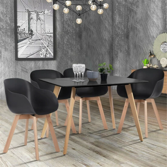 Discount ⭐ Carson Carrington Mid-Century Modern Rectangel Dining Table Square Leg White ✨ 4 Discount ⭐ Carson Carrington Mid-Century Modern Rectangel Dining Table Square Leg White ✨ - Image 2