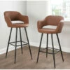 New 🥰 Carson Carrington Vallen Faux Leather Bar Stools (Set Of 2) - N/A Grey 🔔