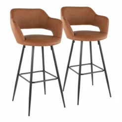 New 🥰 Carson Carrington Vallen Faux Leather Bar Stools (Set Of 2) - N/A Grey 🔔 -Carson Carrington Sales unnamed file 1924