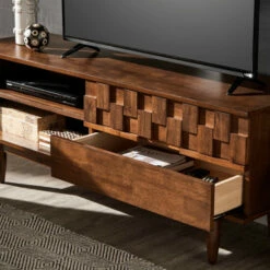 Promo 🔔 Carson Carrington Tessuto 59-inch Entertainment Center Tobacco Finish ✨ -Carson Carrington Sales unnamed file 1948