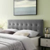 Hot Sale 😉 Carson Carrington Labbgard Queen Biscuit Tufted Velvet Headboard Gray ⭐ -Carson Carrington Sales unnamed file 195
