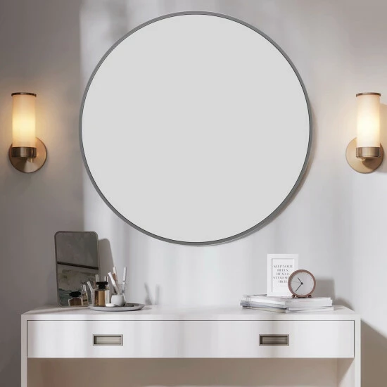Cheap ๐ Carson Carrington Salmi Large Aluminum Alloy Round Mirror Grey โ 10 Cheap ๐ Carson Carrington Salmi Large Aluminum Alloy Round Mirror Grey โ - Image 8