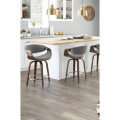 Wholesale 🛒 Carson Carrington Sauda Mid-century Modern Counter Stools (Set Of 2) - N/A Light Grey ⭐