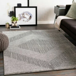 Flash Sale 🧨 Carson Carrington Sturup Diamond-shaped Pattern Area Rug Grey 👏