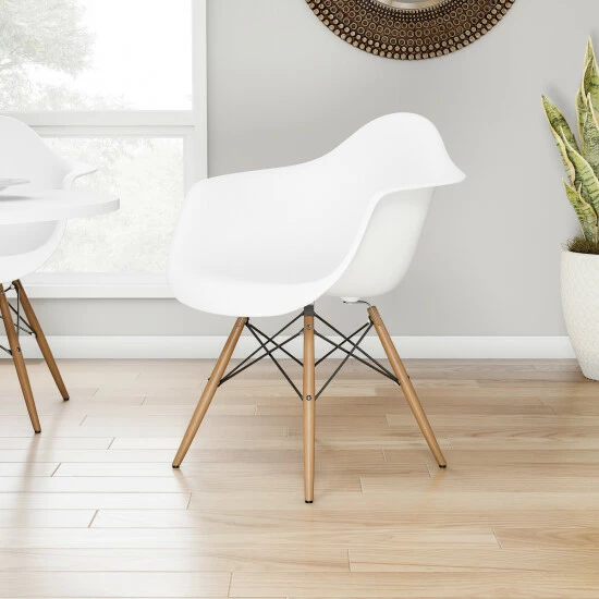 Cheap โ Carson Carrington Notodden Wood Pyramid Arm Chair In White ๐งจ 4 Cheap โ Carson Carrington Notodden Wood Pyramid Arm Chair In White ๐งจ - Image 2