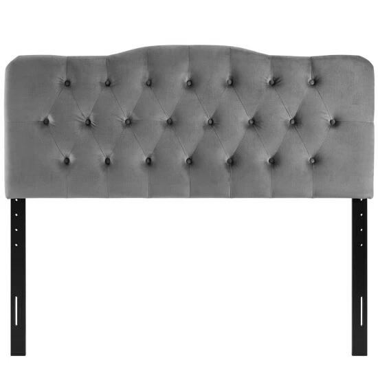 New ⭐ Carson Carrington Labbetorp Queen Diamond Tufted Velvet Headboard Light Blue ⭐ 5 New ⭐ Carson Carrington Labbetorp Queen Diamond Tufted Velvet Headboard Light Blue ⭐ - Image 3