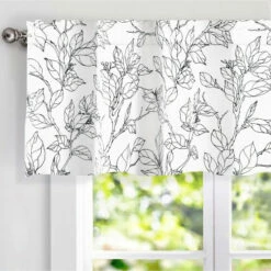 Flash Sale 🌟 Carson Carrington Tappet Sketch Pattern Lined Window Valance Grey 😍